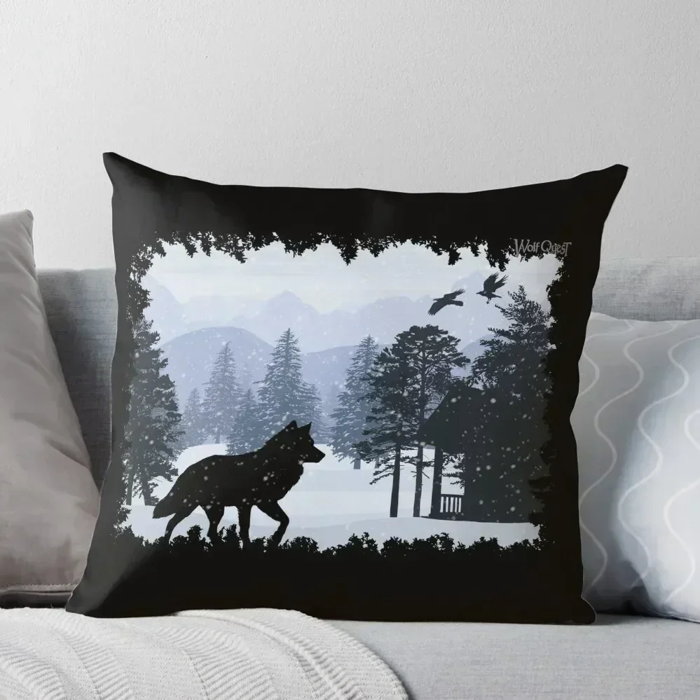 

Snowy Cabin - WolfQuest Dream Throw Pillow autumn pillowcase autumn decoration Cushions For Sofa Pillow Cases Decorative pillow