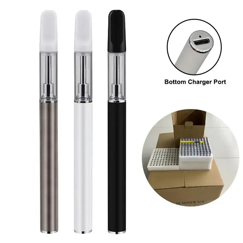 50pcs CC-ell TH205 Ceramic Coil E Cigarette Vape Kits 350mAh Rechargeable Preheat Battery 0.5ml 1.0ml Cartridges for Thick Oil