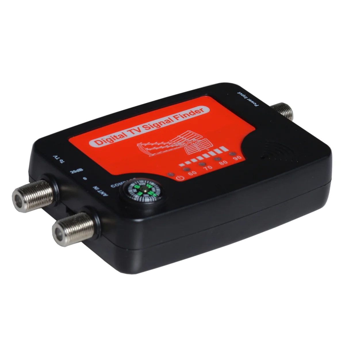 Digital TV Satellite Finder Portable TV Antenna Signal Strength Detector Meter Signal Prober Meter with Compass