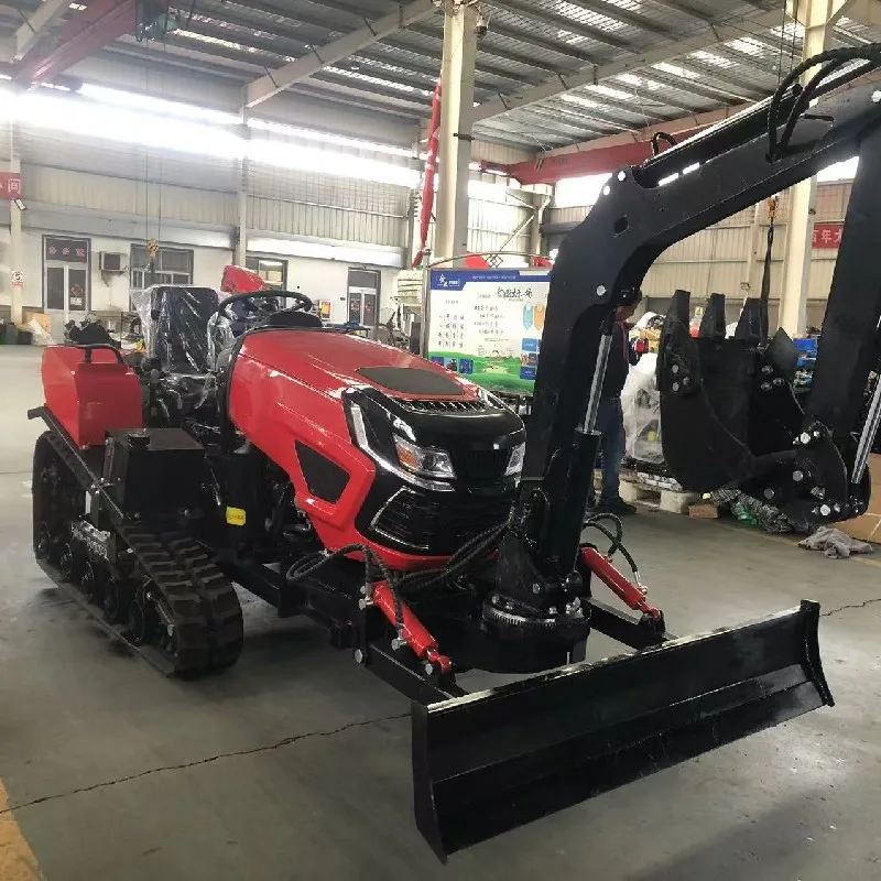 25HP Rotary Cultivator Multifunctional Tracked Automatic Rotary Tiller Crawler Tractor