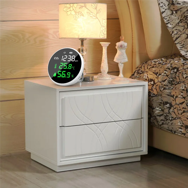 

CYCLI-Carbon Dioxide Detector Air Quality Tester CO2 Meter Thermometer Hygrometer Detector Portable 1Set