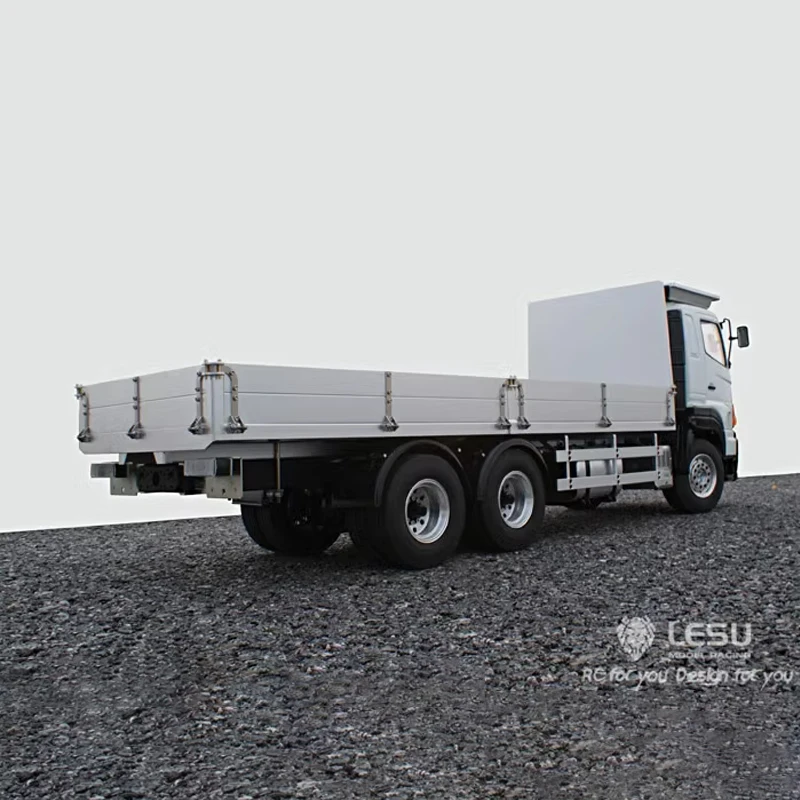 1/14 simulation truck 6X4 flatbed truck RC remote control metal transporter modified model LESU