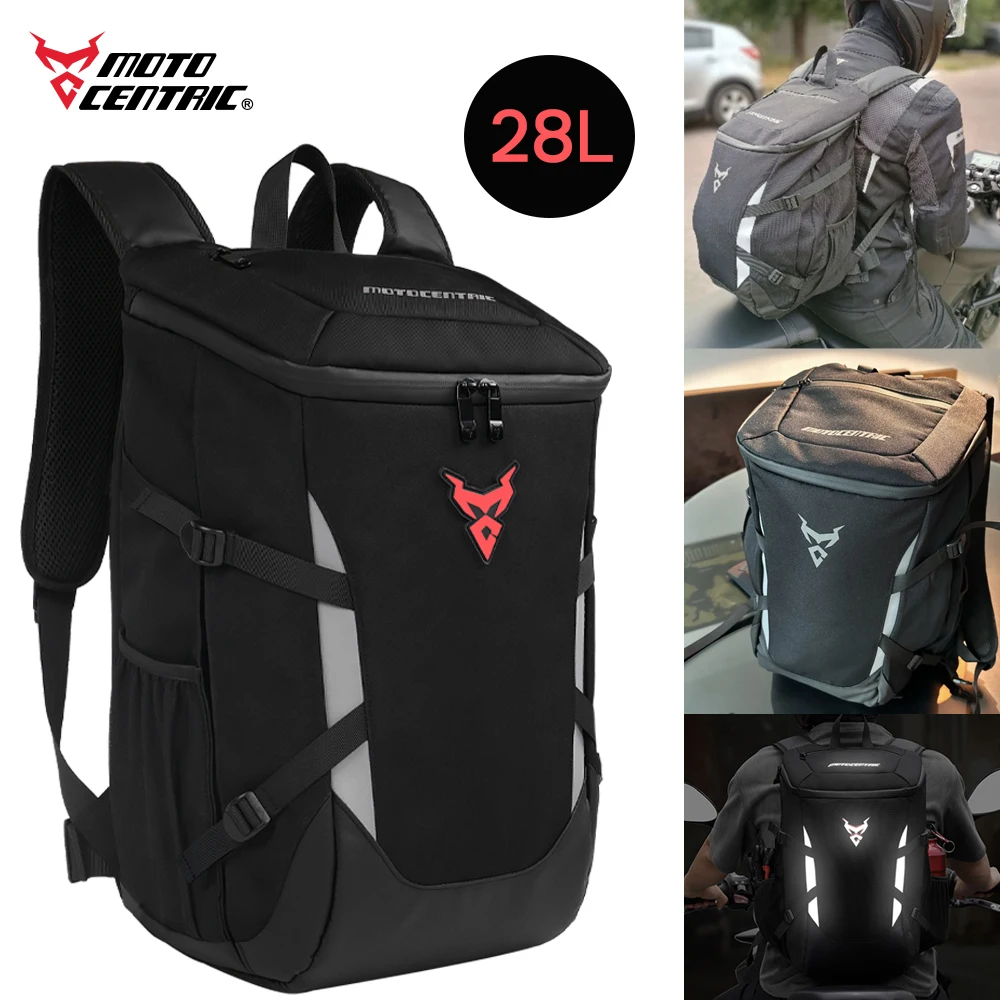 

MOTOCENTRIC 28L Motorcycle Backpack Waterproof Cycling Sport Riding Laptop Bag Reflective Business Travel Locomotive Moto Bag