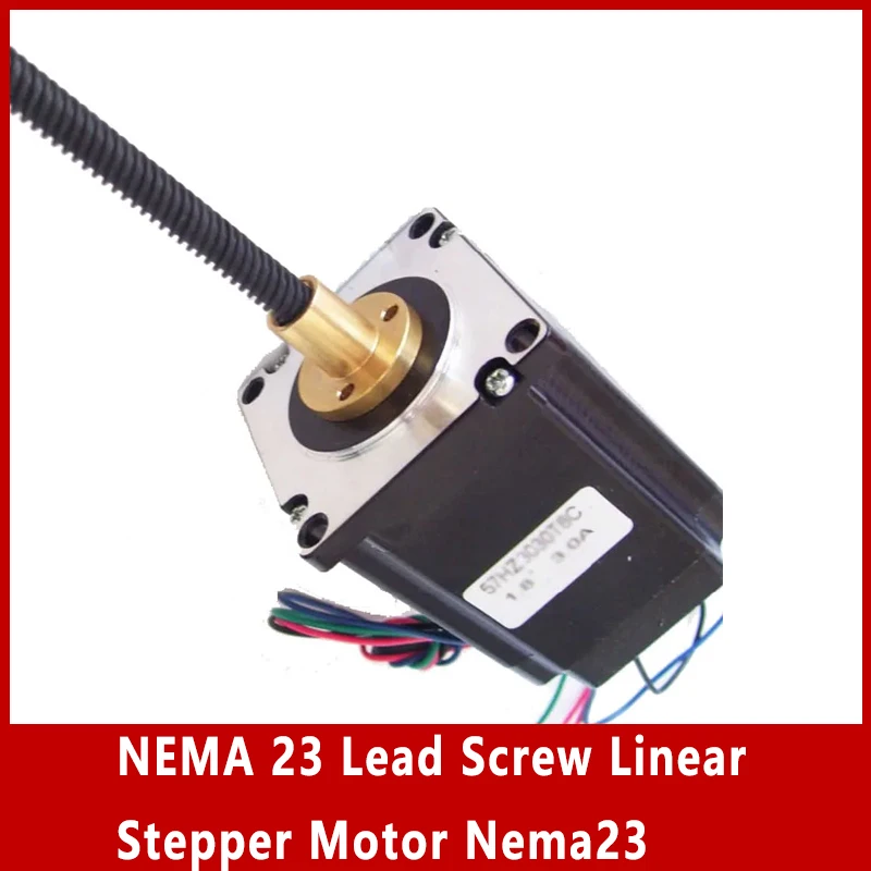 NEMA 23 Lead Screw Linear Stepper Motor Nema23 Screw Axial 300mm Length T8 Copper Nut