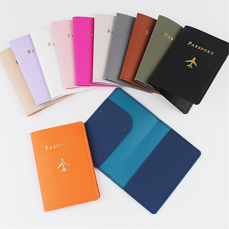 Étui de passeport de voyage pour hommes et femmes, porte-documents, porte-cartes de crédit, poche de rangement pour billets