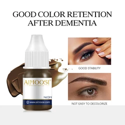 AIMOOSI 3 ml Augenbrauen-Tattoo-Tinten für Permanent Make-up, Mikropigmentierungspigmente, professionelle PMU-Microblading-Tinte für Eyeline