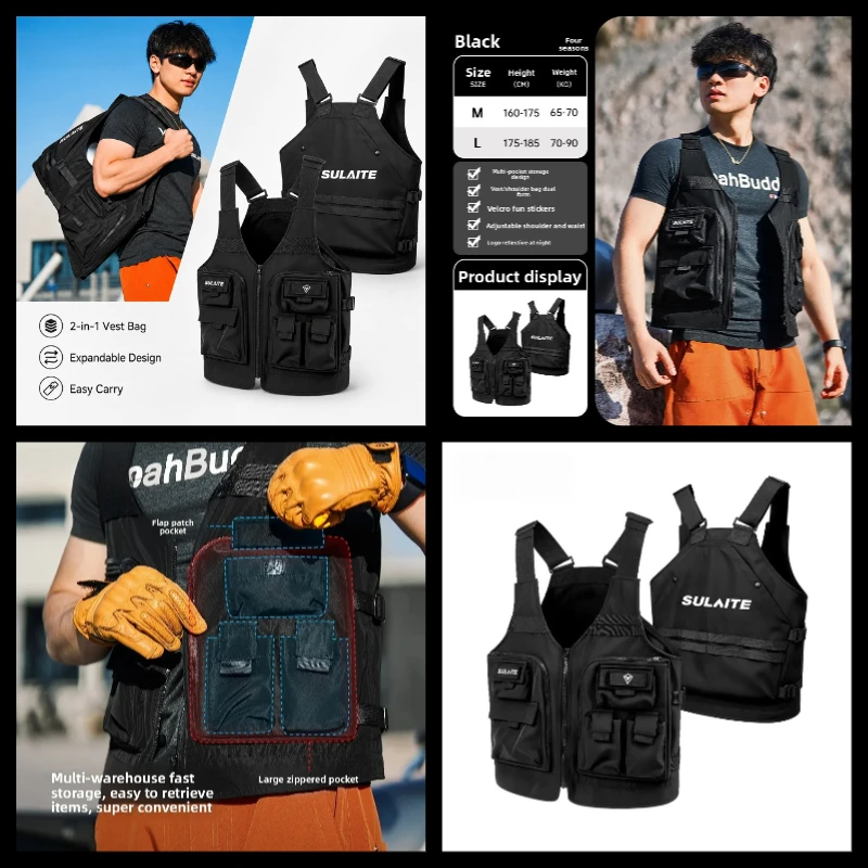 gilet-de-moto-qikui-pour-homme-multi-poches-vetement-de-travail-sac-a-dos-convertible-leger-reflechissant-pour-le-tourisme-en-plein-air
