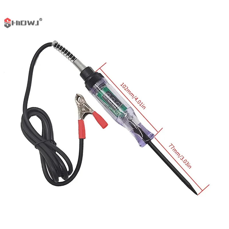 Tester del circuito di tensione del camion riparazione automatica 6V/12V/24V Tester del circuito dell'auto strumento diagnostico della lampadina della penna della sonda della luce di prova Premium