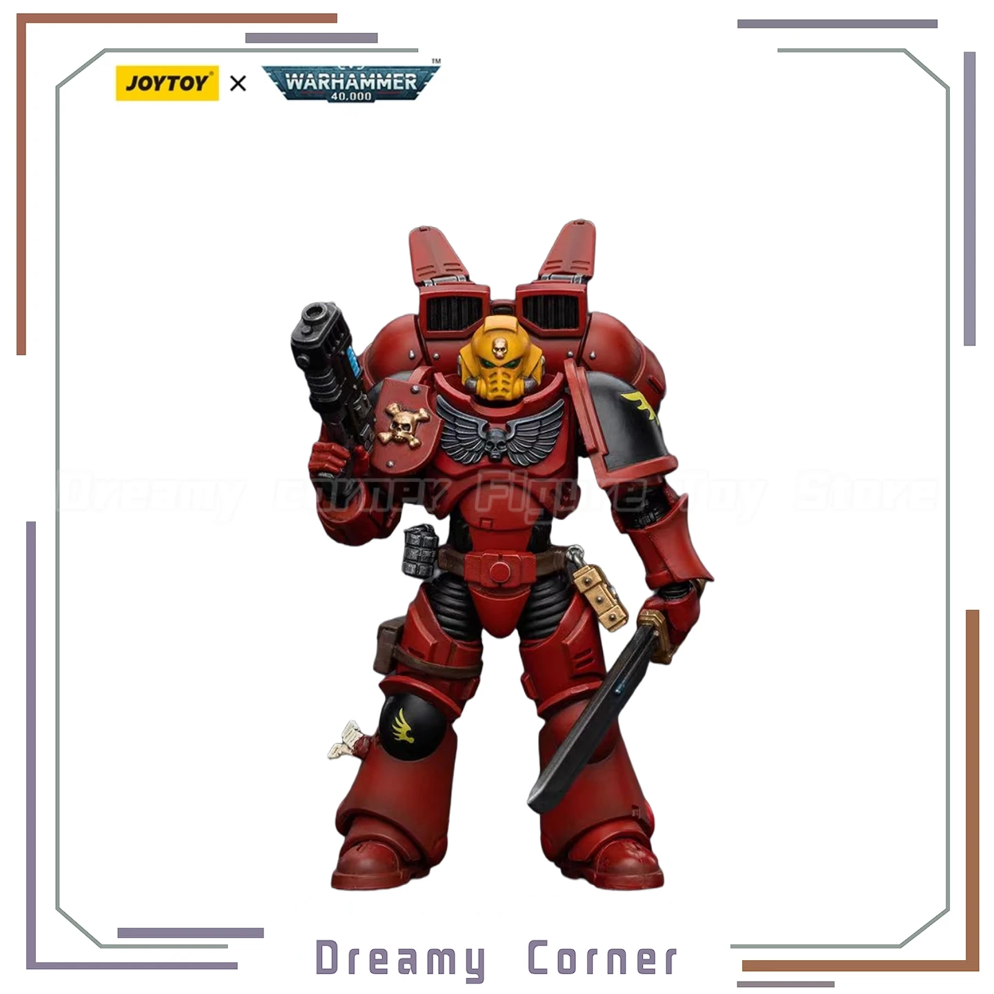 

【In stock】JOYTOY Warhammer 40K Blood Angels Jump Pack Intercessors Sergeant with Plasma Pistol 1/18 Action Figure Model Toys