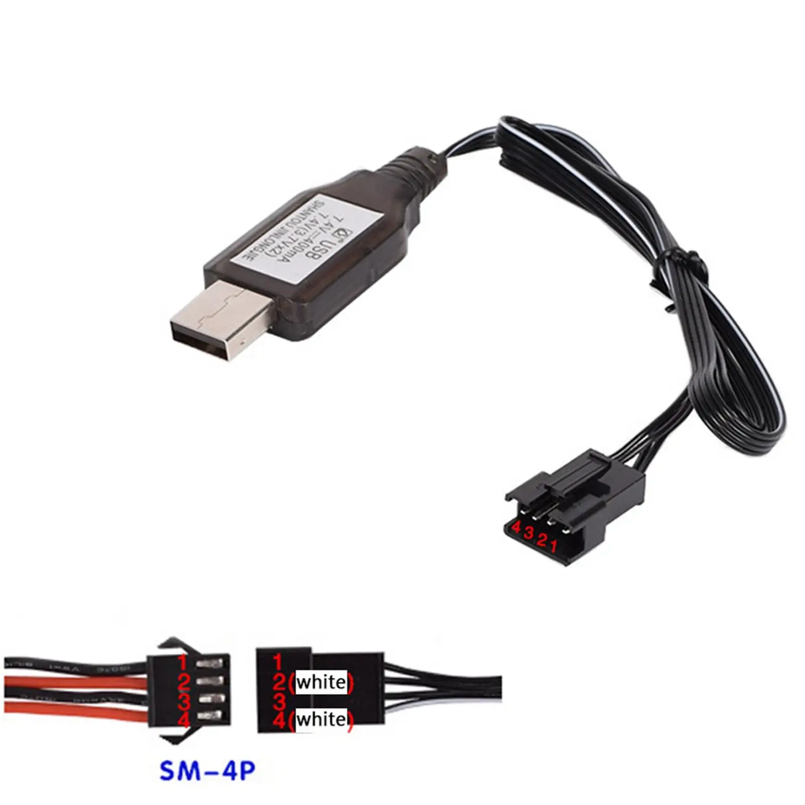 

USB-кабель для зарядки SM-4P с защитой от короткого замыкания, резервный аккумулятор 400 мА, двойной 3,2 В