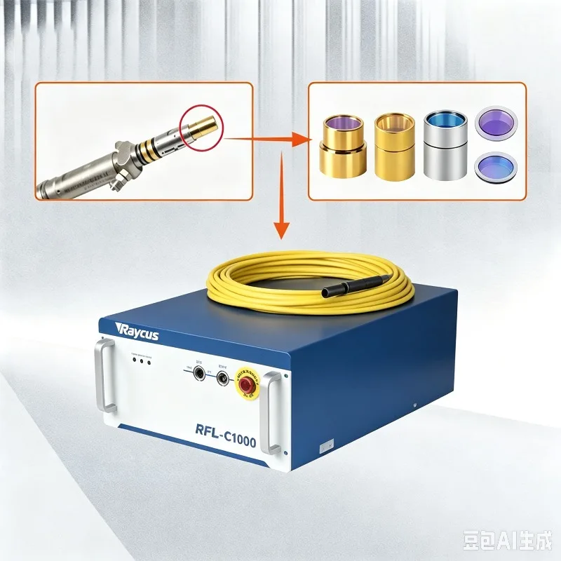 DMK QBH Protective Cap Laser Source Output Optic Cable End Connector Crystal Protection Window Lens Group For Raycus MAX BWT