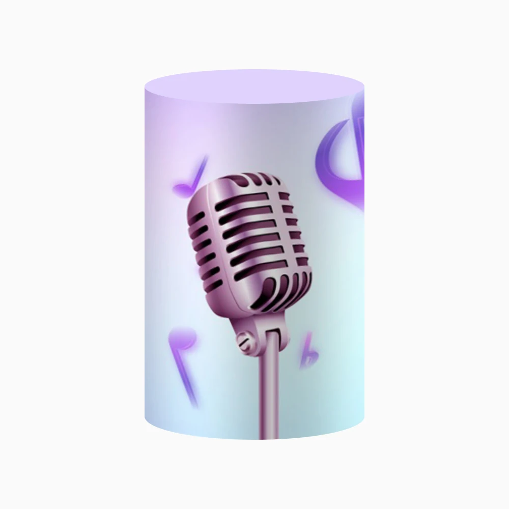 Kpop Music Cylinder Cover Backdrop Kids Children Birthday Party Decoration CakeTable Cover Decor Elastic Background Photo Props
