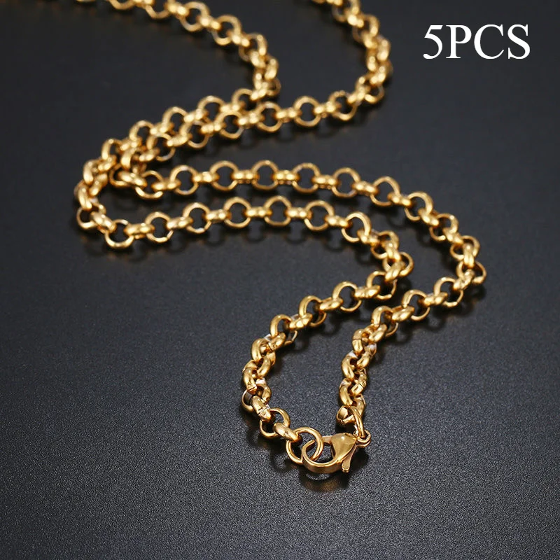 

Simple and elegant stainless steel round necklace 316 stainless steel fashion jewelry chain 2mm width 18-24 inch length optional