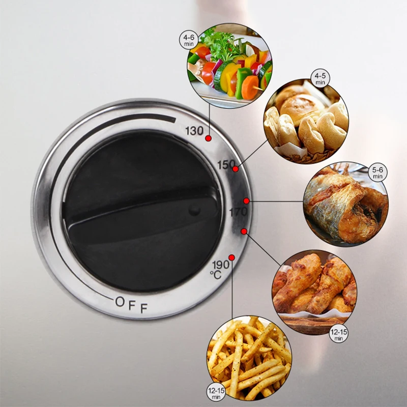 Electric fryer Mini fryer Household small round French fries machine fried chicken wings fryer constant temperature frying stove