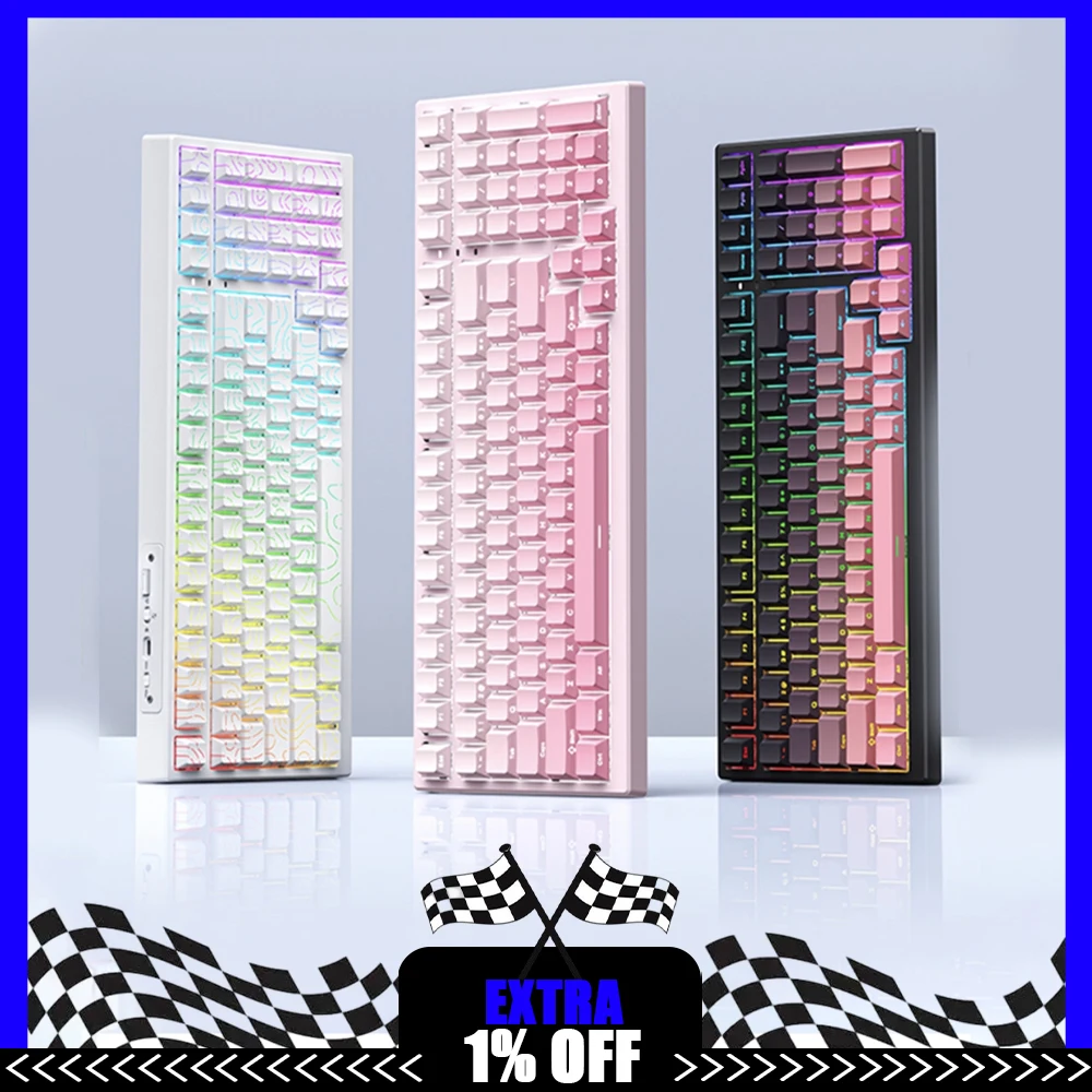 

Xinmeng X98Ultra Mechanical Keyboard Three Mode RGB Gasket Gaming Keyboard Hot Swap 12000mAh PBT Keycaps PC Gamer Accessories