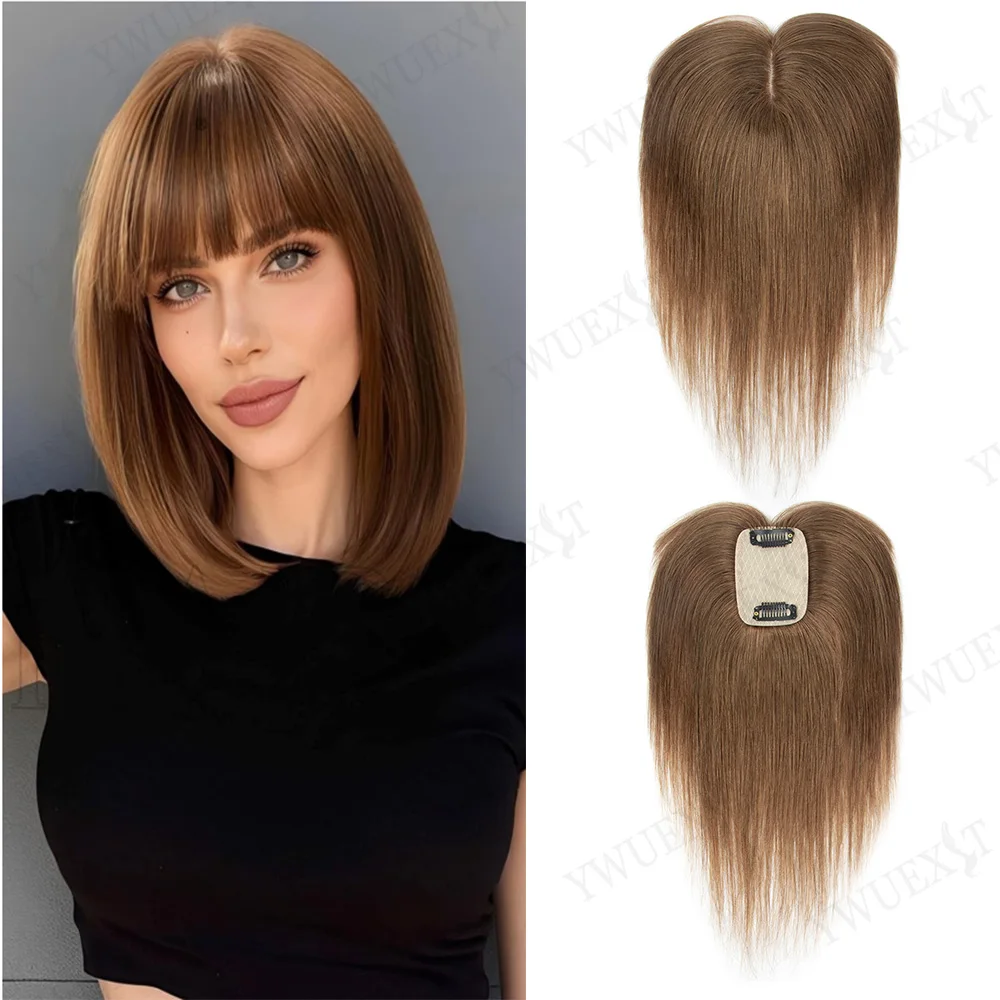 

Накладка для волос из 100% натуральных человеческих волос с HD-кружевом и встроенными клипсами для надежной фиксации, для женщин, ежедневное использование, невидимый и естественный вид