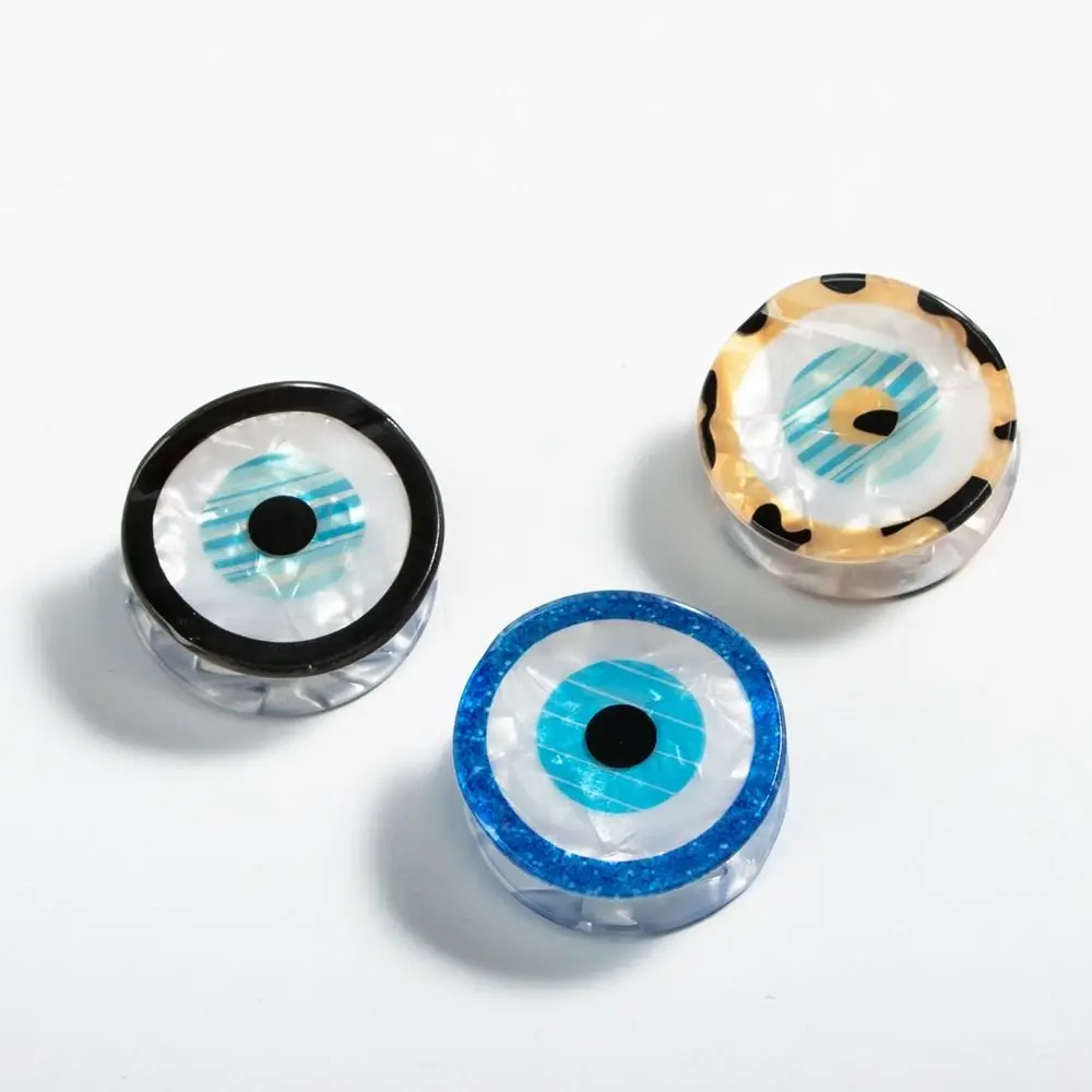 PVCブルーデーモンアイヘアクロウ韓国風ポニーテールホルダーブルーデビルズアイシャーククリップヘアピンヘアアクセサリーヘアクリップ女性用