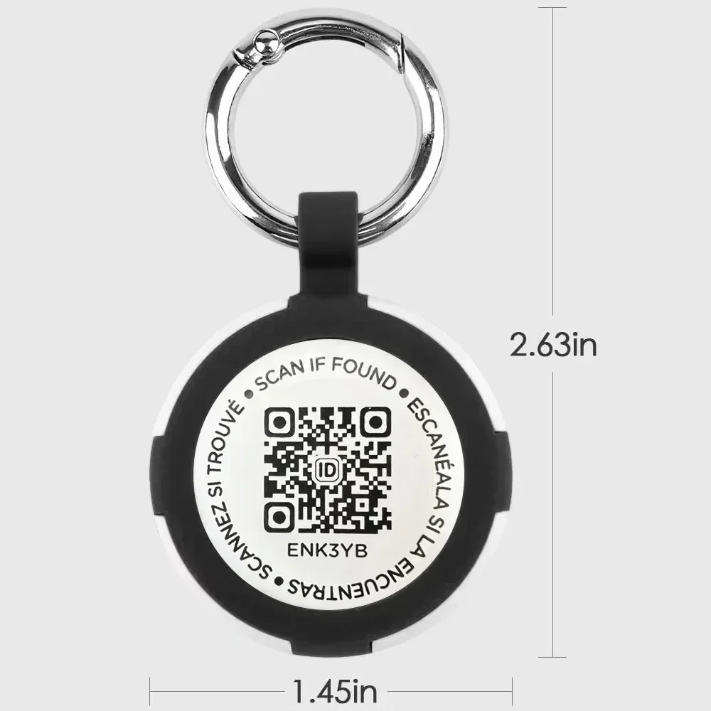 Dog Accessories Airtag Holder with Pet QR Smart Tags ,ID Tag for Dog Cat Waterproof Silicone , Anti-Lost Email Location Alert