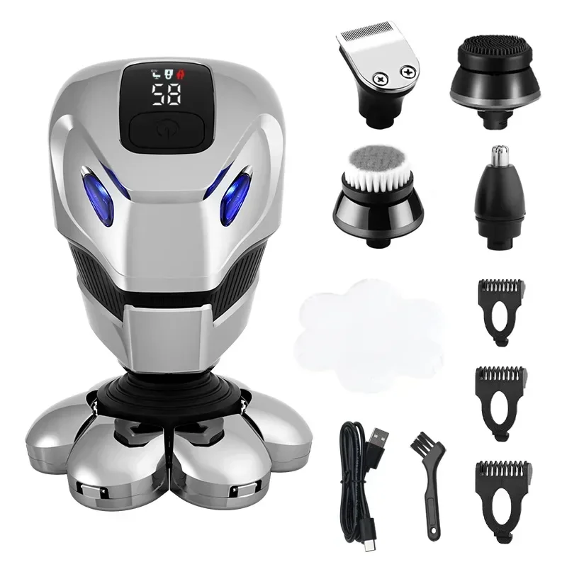 Resuxi RQ-2016 Multifunctional Electric Shaver Men's Shaver Bald Machine Hair Clipper