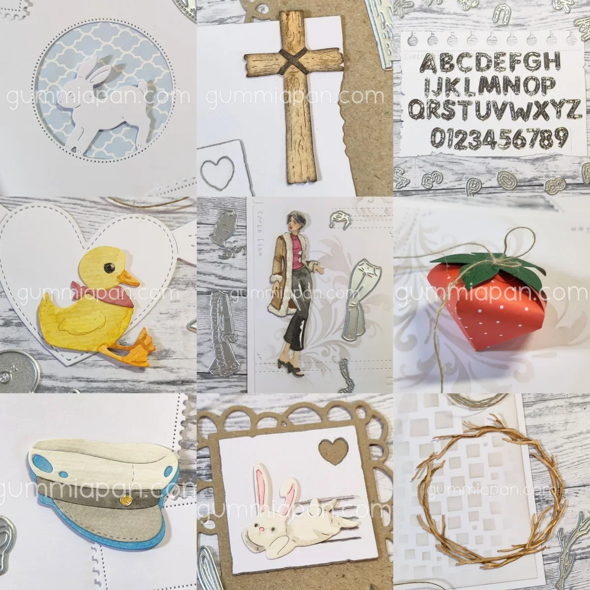 

Rabbit Cross Alphabet Strawberry Metal Cutting Dies for DIY Making Card Scrapbook Embossed Paper Album Craft Supplies Template