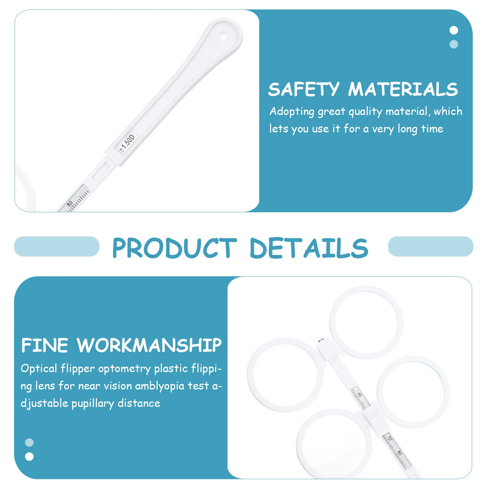 

Optical Plastic Optometry Flipping Lens Adjustable Pupillary Distance Near Amblyopia Test Ophthalmic Lens Eye Training