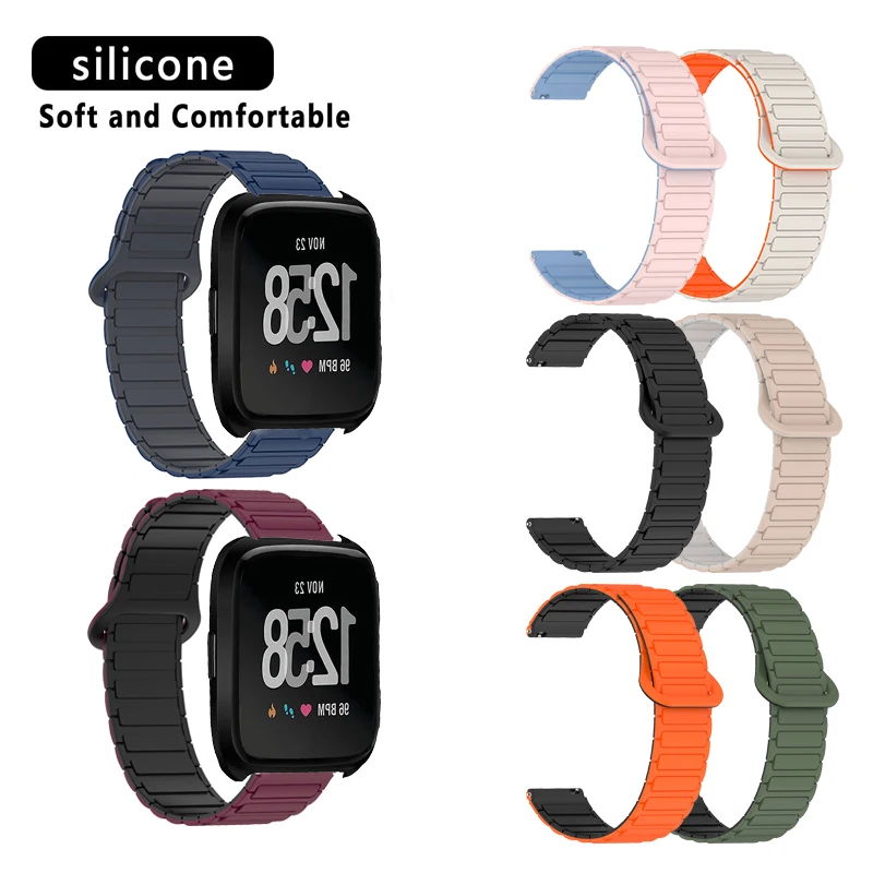 Magnetic Loop Silicone Strap For Fitbit Versa Lite 2 Bracelet