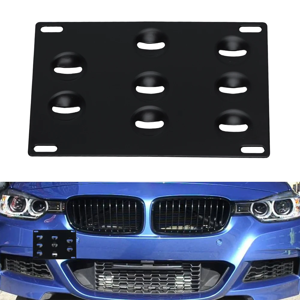 Front Bumper Tow Hook License Plate Mount Bracket Holder For 11-on BMW F-Series F30 F31 F10 F11 F07 F25 F55 F56 F15 3 5 Series