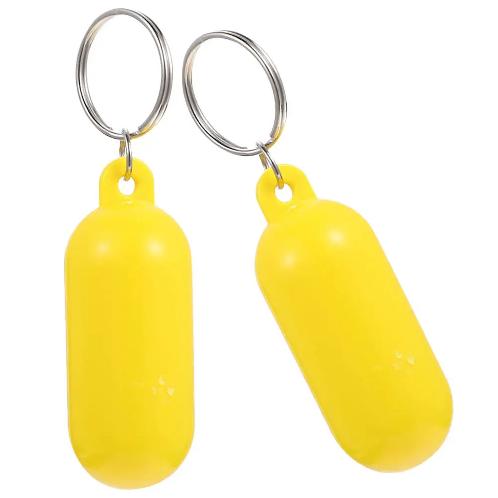 2Pcs Vibrant Floating Keychain Beach Key Rings Lightweight Water Resistant Key Holder for Boating Kayak Fishing Swimming Outdoor