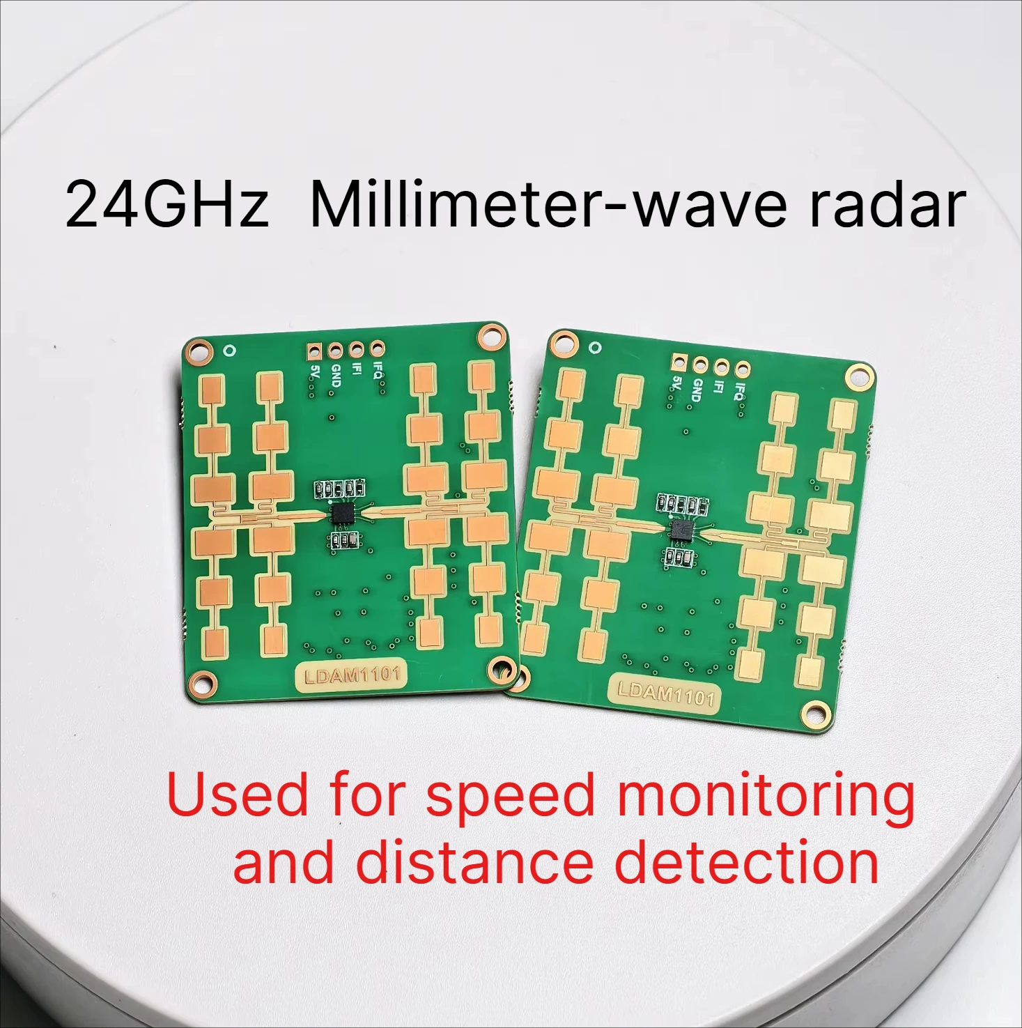High-precision sensor 24GHz radar antenna module with I/Q output,radar speed monitoring sensor for speed   distance measurement