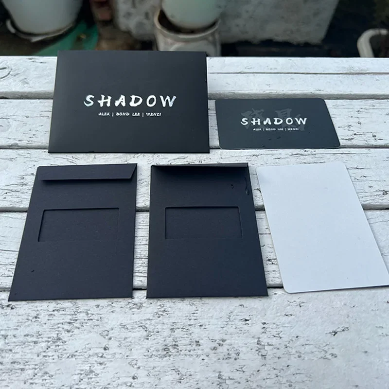 Shadow by alex truques de magia em branco cartão assinado desaparecer mudança para cartão selecionado magia close-up ilusões truques mentalismo adereços