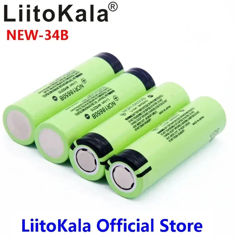 

Hot LiitoKala New Original NCR18650B 34B 3.7V 18650 3400mAh Rechargeable Lithium Battery Flashlight Battery