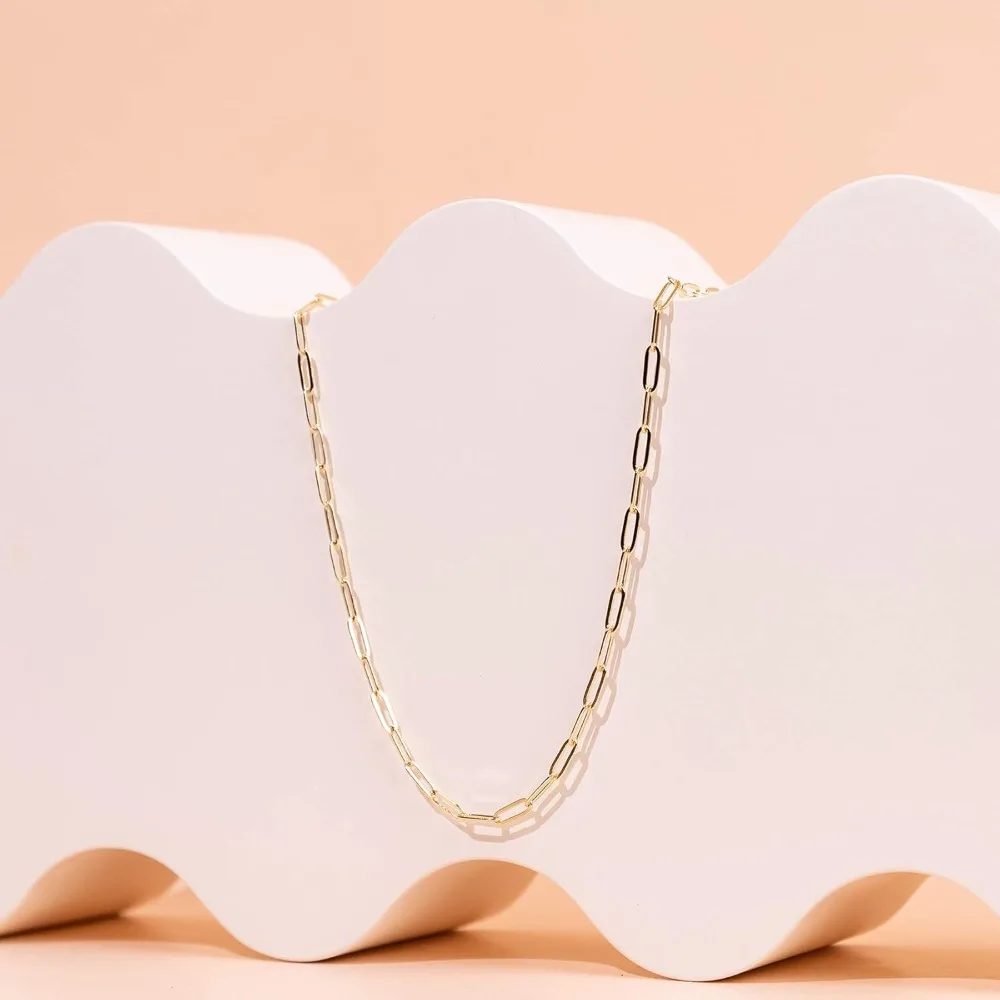 

14K Gold Plated Adjustable Multi-Chain Necklace Set Curb Paperclip Box Figaro Herringbone Bead Sphere Snake Link