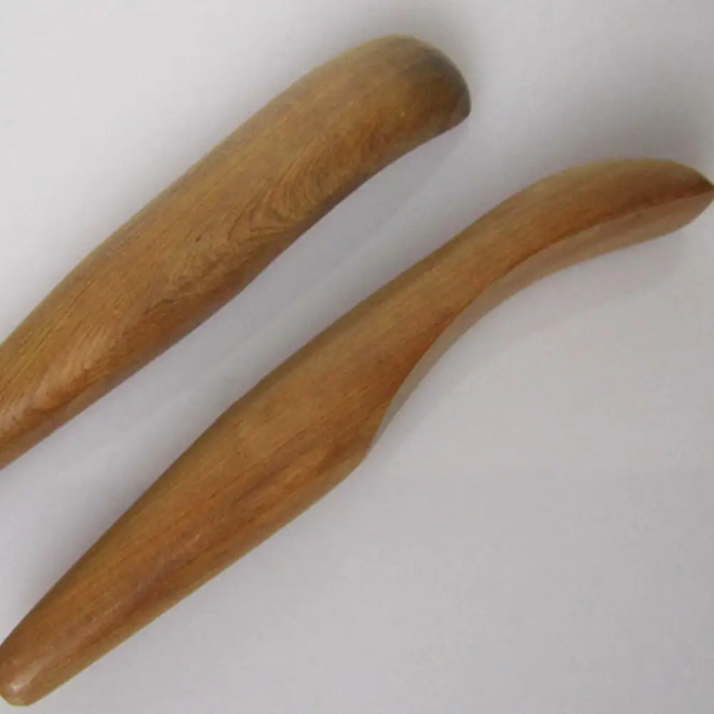 

3Pcs Finger Acupuncture Point Sticks Incense Wood Light Brown Massage Tools Body Scrapping Instrument Home Massaging Stick