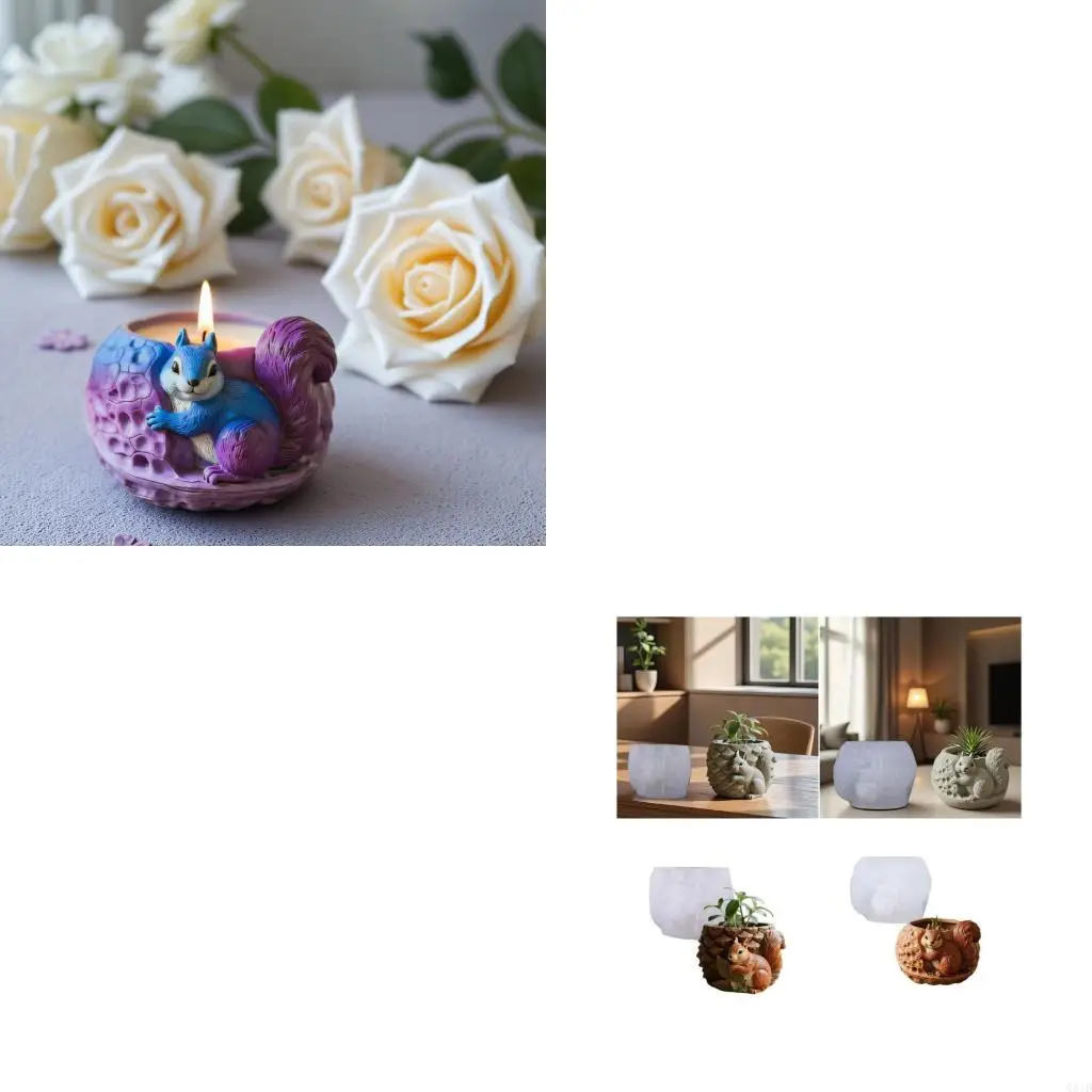 

Профессиональная форма для горшков в форме белки, бетонные формы из смолы, силиконовые формы для цветочных горшков, подходящие