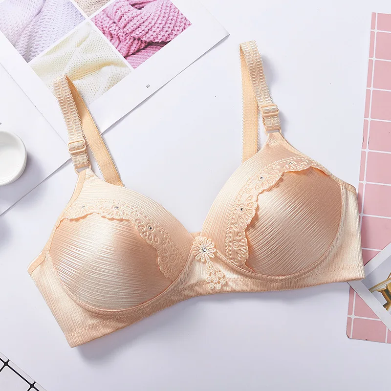 Pure beha voor meisjes Geen stalen ring Nachtkleding Dun bedraad Drie rij knop Comfortabel sportondergoed voor het hele seizoen