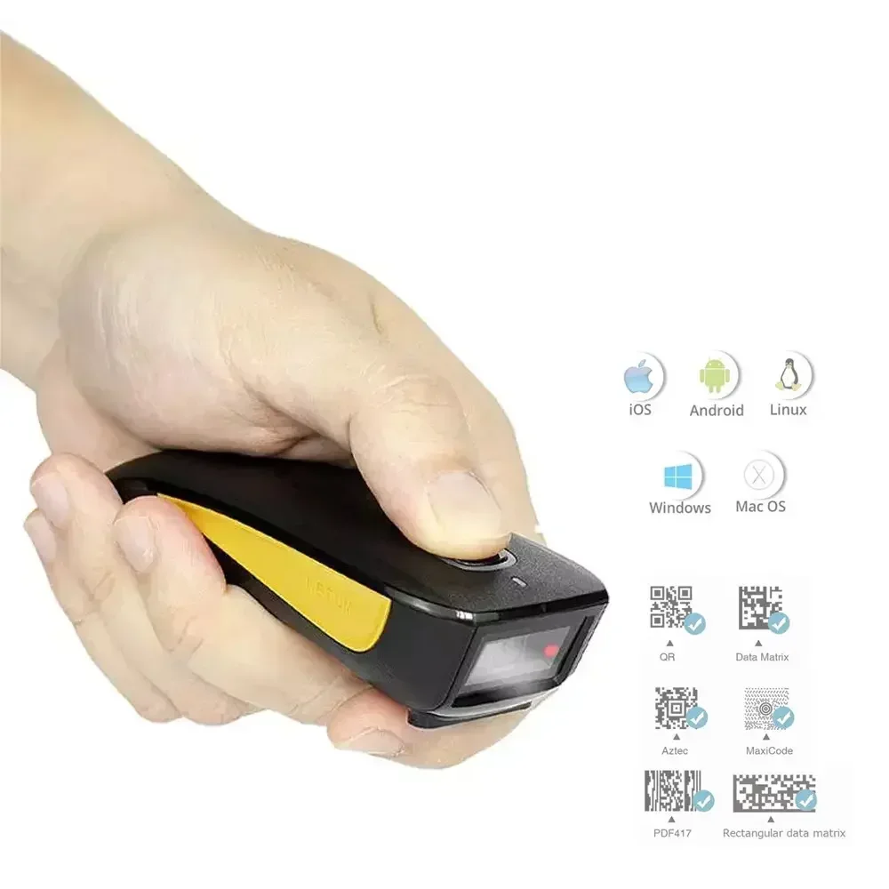 Netum C750 Portability 2D QR Bar Code Reader Wireless Barcode Scanner Handheld Scanner Mini Scanner