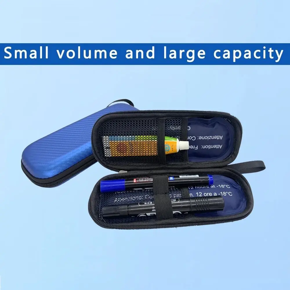 Portable Insulin Cooling Bag Diabetic Pocket Pill Protector PU Waterproof Thermal Insulated Medicla Cooler