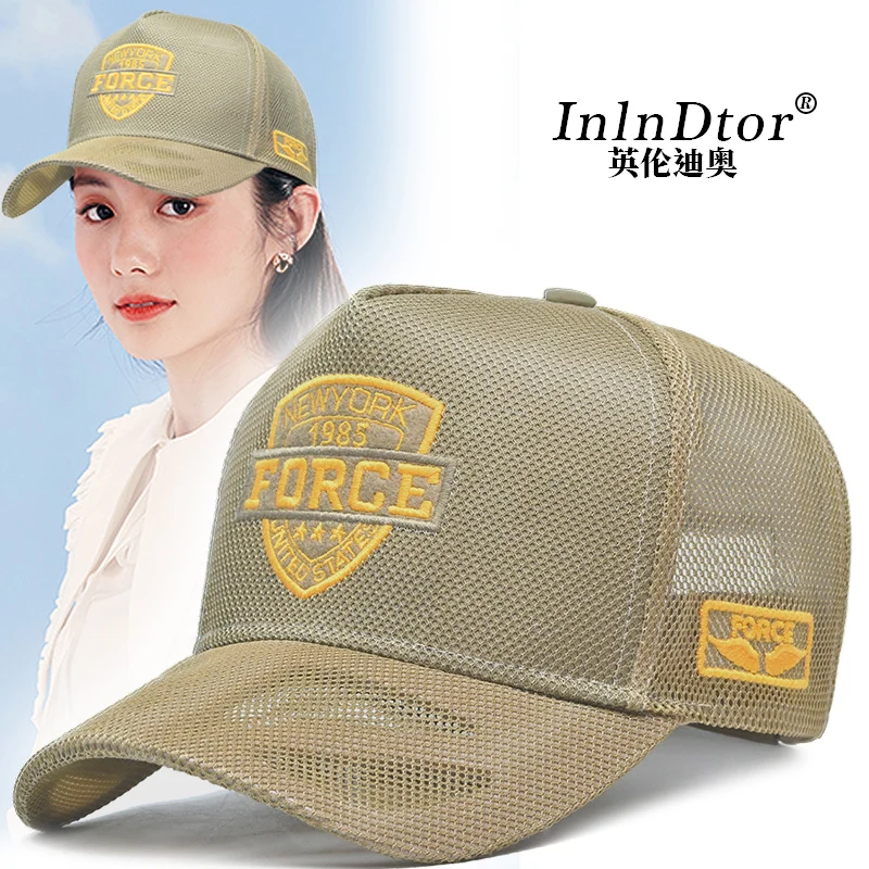 

InlnDtor Fully Hollowed out Breathable Running mesh cap big head circumference deepened High top hat Sunshade Sunscreen hat