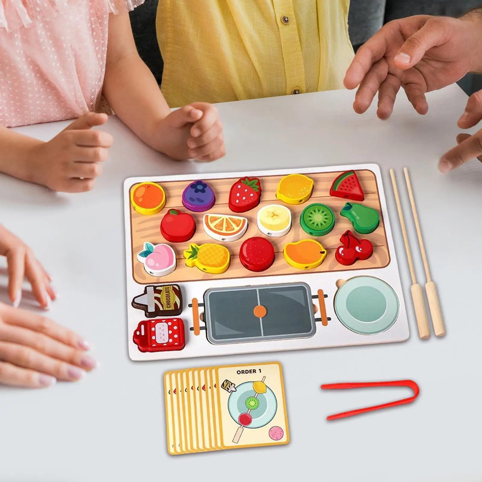 Jouets de fruits en bois pour enfants, ensemble de jeu de cuisine pour enfants, tout-petits, enfants