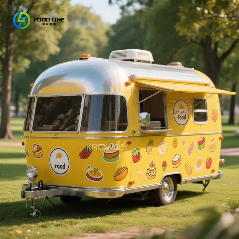 

Concession BBQ Trucks Mobile Trailer Kitchen with Food Trailers Fully Equipped