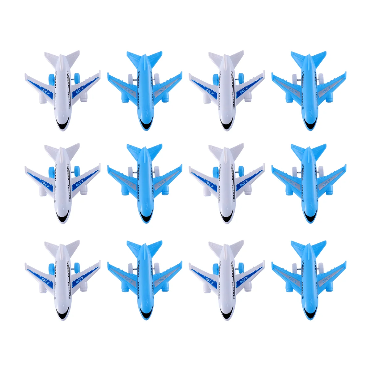 12 PCS Airliner Pull Back Toy Toys Children’s Simulation Airplane Kids Model Passenger