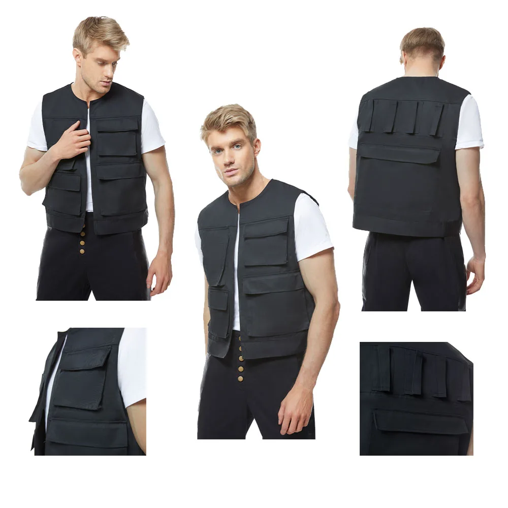 

Han Solo Cosplay Vest Adult Men Top Movie Space Battle Costume Disguise Outfits Halloween Carnival Party Clothes