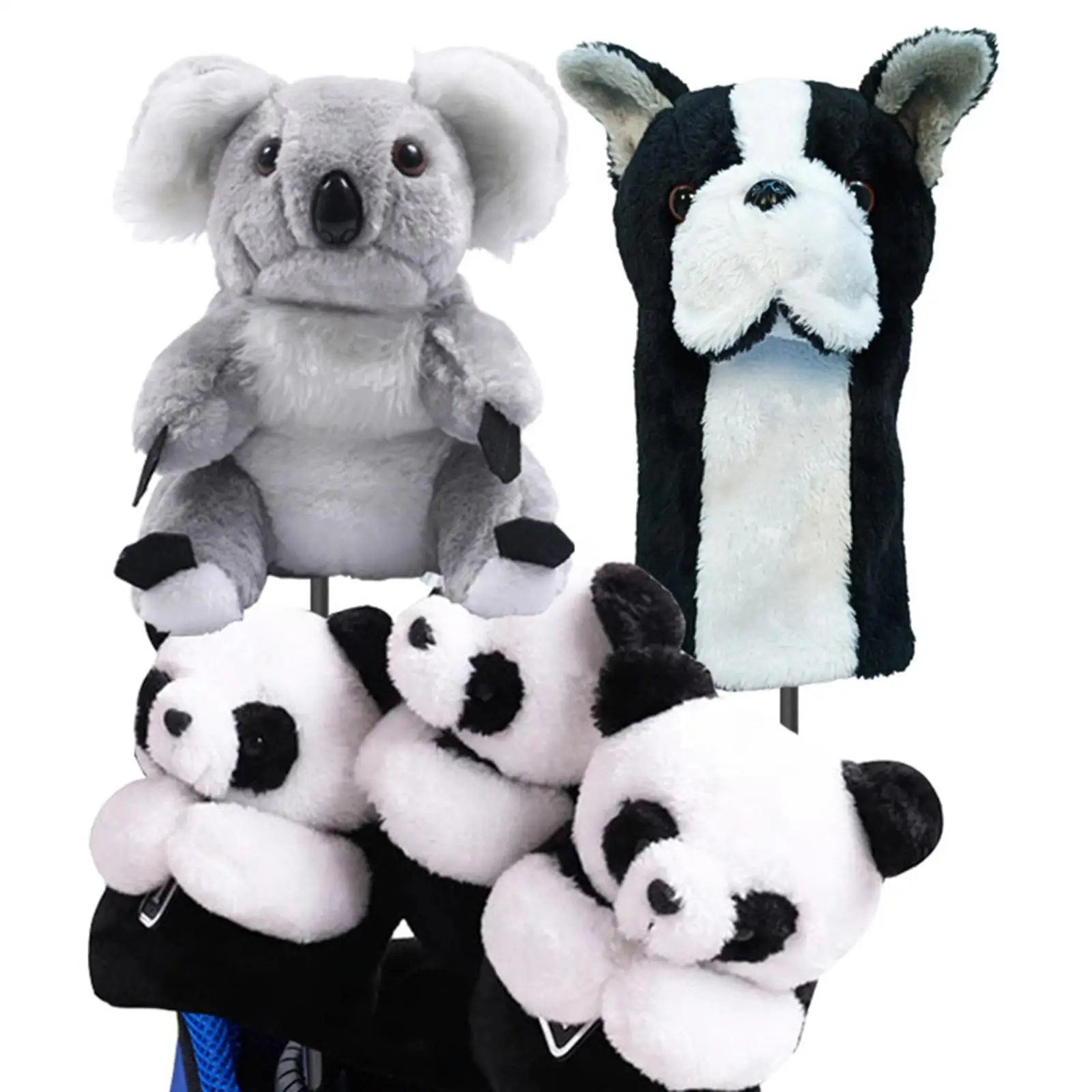 Golf Club Headcover Thick Plush Head Cover for Woods Durable Animal Sleeve for Golfing Gift