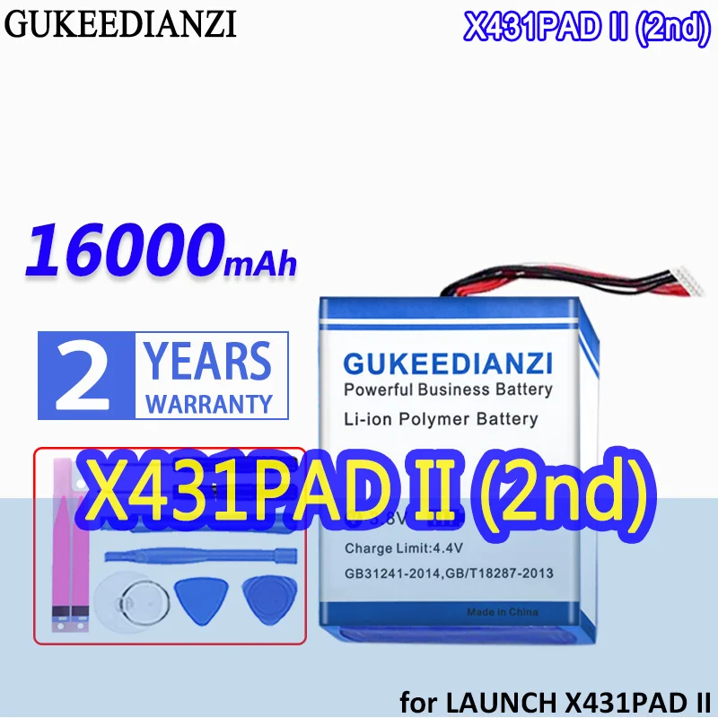 

Высокая емкость аккумулятор GUKEEDIANZI 16000 мАч для LAUNCH X431PAD II 2 X431 PAD2