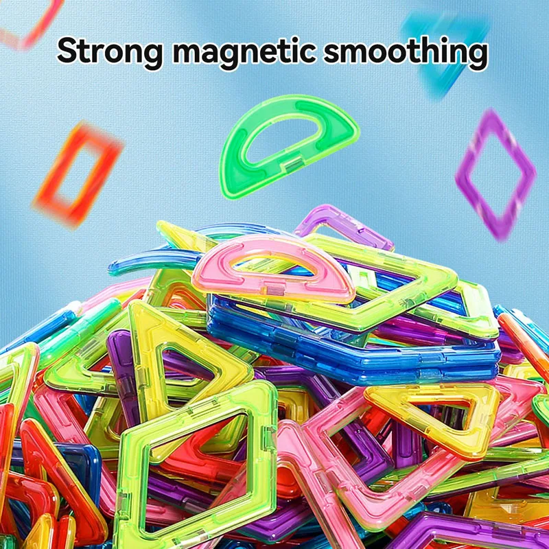 20-200pcs Medium Size Magnetic Building Blocks DIY Magnet Tiles Designer Model Construction Set STEM Educational Sensory Toys