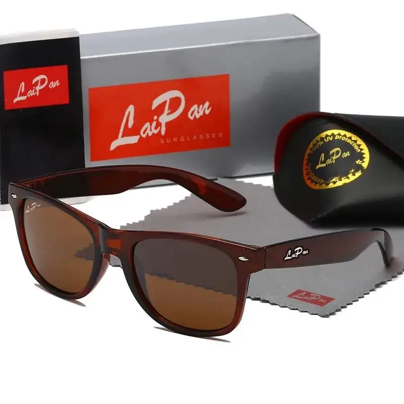 Óculos de sol tubulares masculinos e femininos com caixa, Top Aviation Sunglasses, Brand Lens, Pilot Glasses, Gift, Verão