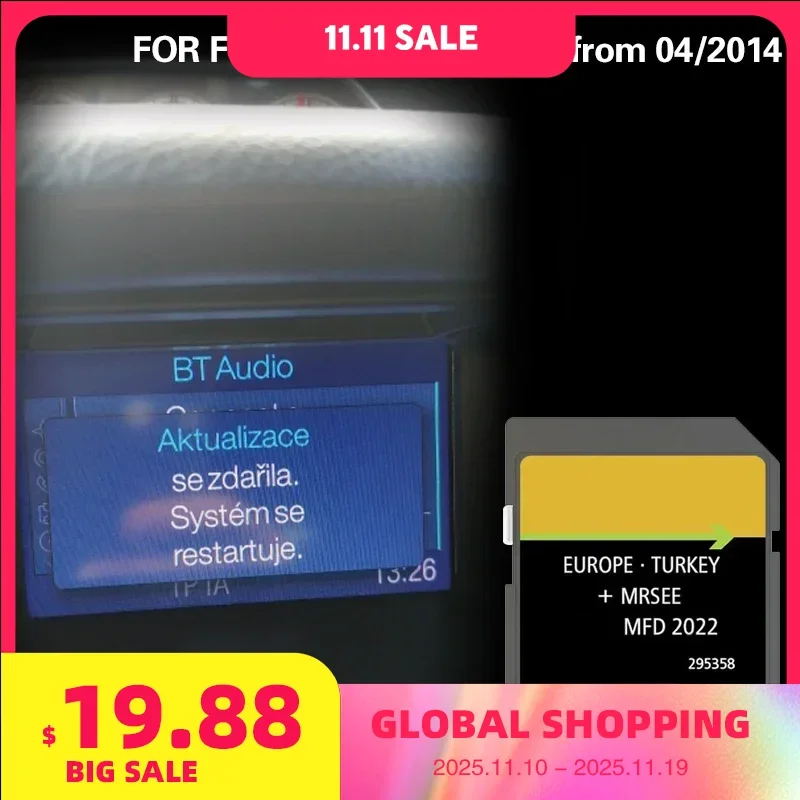 

MFD 2022 for Ford Tourneo Courier from 04/2014 MFD Europe Update NEW Version Car GPS Navigation SD Card