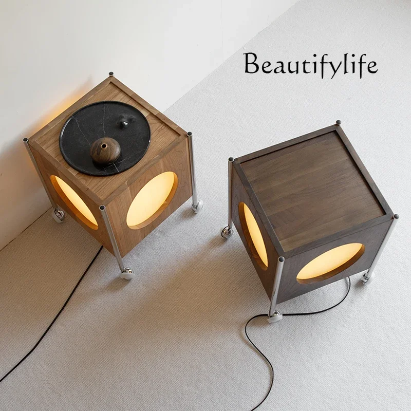 X29 Movable Lighting Atmosphere Side A Few Antique Corners A Few Cherry Wood Black Walnut Paper Lampshade