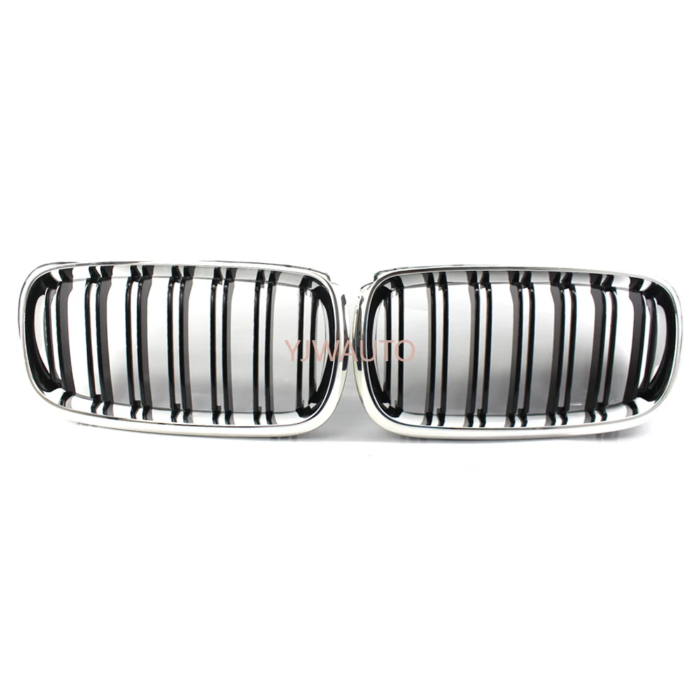 

Grills for BMW F15 F16 X5 2014-2017 2 Bar Auto Bonnet Racing Grill Car Front Hood Kidney Grille