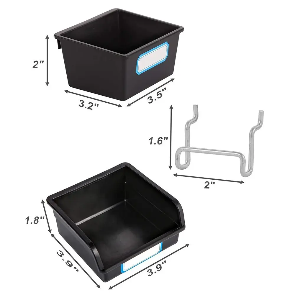 Ferramentas de armazenamento PP pegboard caixas suporte de caixa pegboard